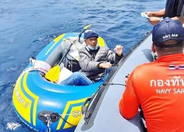 Por amor, un hombre intentó llegar a India remando desde Tailandia para reunirse con su esposa