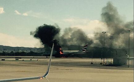 Se incendia avión en aeropuerto de Las Vegas