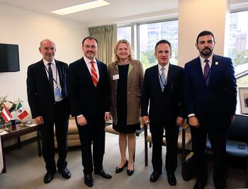 Se reúnen Luis Videgaray y la Ministra Karin Kneissl de Austria