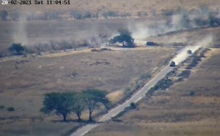 Difunden videos del ingreso de camionetas del CJNG que atacaron Tepalcatepec, Michoacán