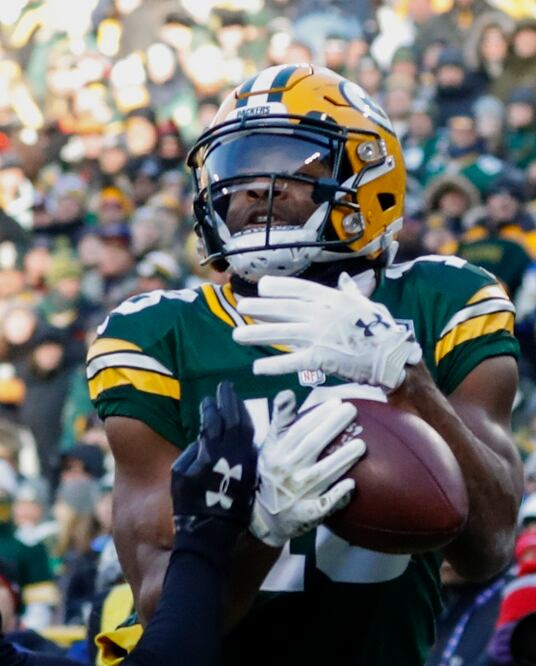 Randall Cobb recibe un pase con los Green Bay Packers - FOTO: AP