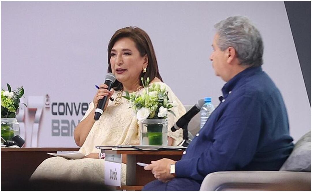 Xóchitl Gálvez en la 87° Convención Bancaria en Acapulco. Foto: Berenice Fregoso/EL UNIVERSAL