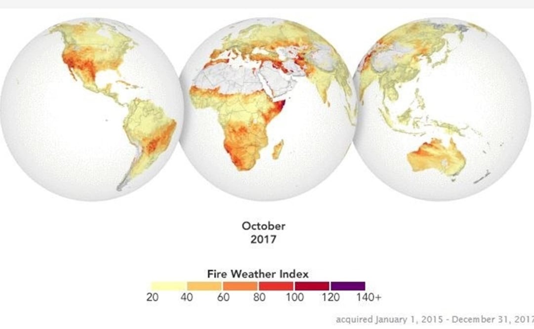 GFWED combina datos meteorológicos de varias fuentes. Foto: NASA