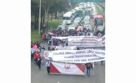 Avance de manifestantes complica la circulación sobre la Calzada Ignacio Zaragoza