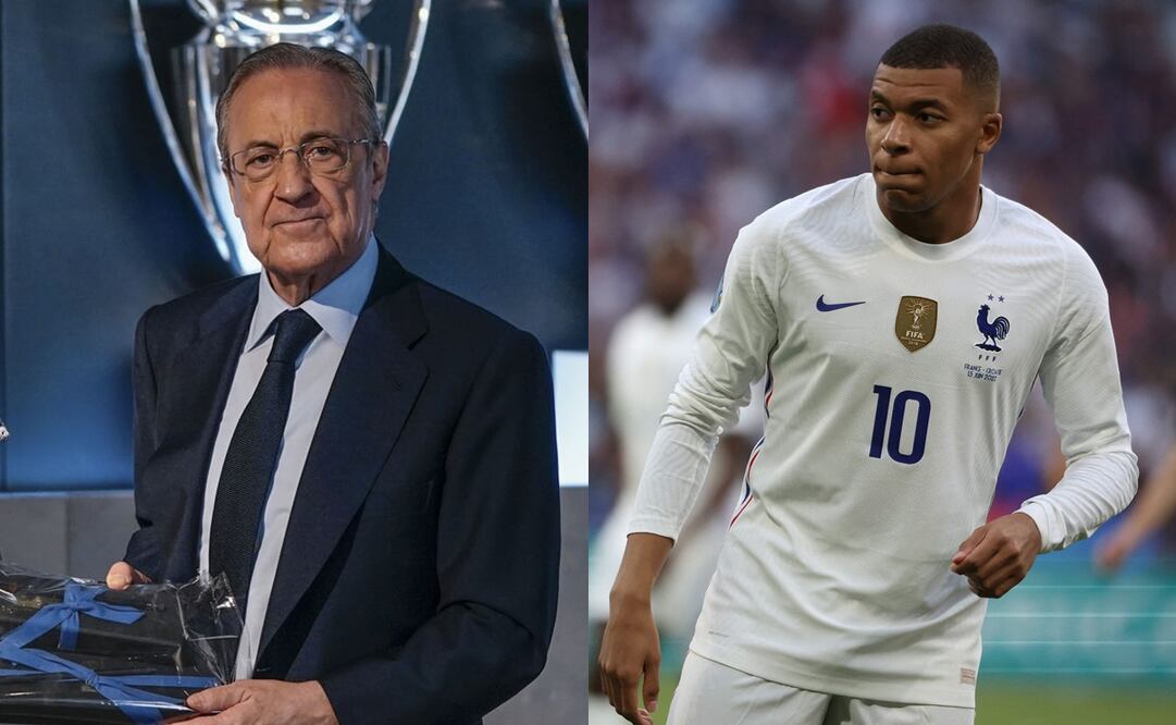Florentino Pérez, presidente del Real Madrid y Kylian Mbappé - FOTO: Especial