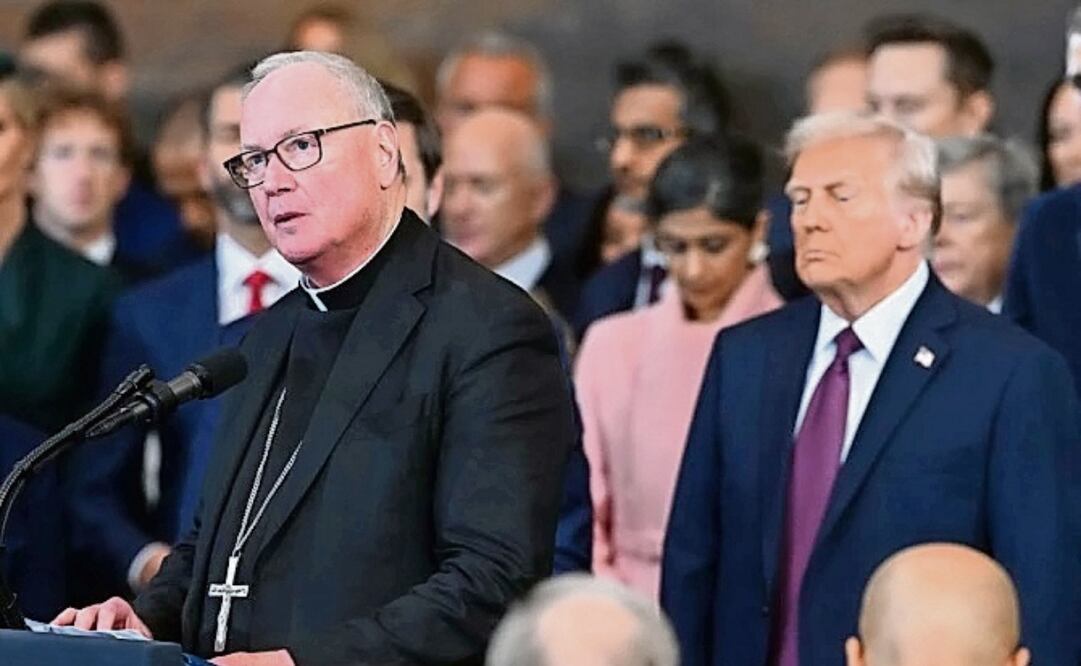 El arzobispo de Nueva York, cardenal Timothy Dolan, durante la ceremonia de inauguración antes de que Donald Trump prestara juramento como el 47 presidente de EU, el 20 de enero. (22/04/2025) Foto: Saul Loeb | AFP