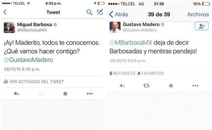 Confronta modificación a Madero y Barbosa