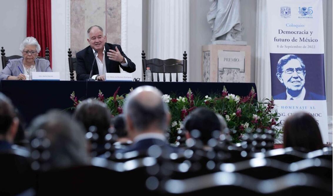 Mesa “Legalidad, seguridad y democracia en México”, dentro del coloquio “Democracia y futuro de México”, en el homenaje al ingeniero Cuauhtémoc Cárdenas, impulsado por EL UNIVERSAL y la UNAM. Foto: Diego Simón Sánchez