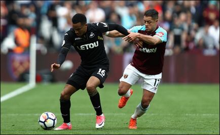 West Ham derrota al Swansea; Chicharito se va sin gol