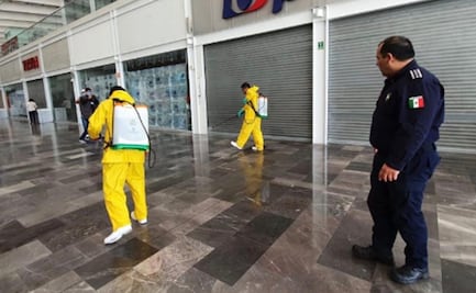 Por coronavirus, sanitizan Mexipuerto y paradero Norte de Cuatro Caminos
