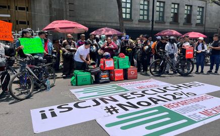Repartidores exigen a la SCJN; “no al 2%, ese impuesto también afectará a mi familia”