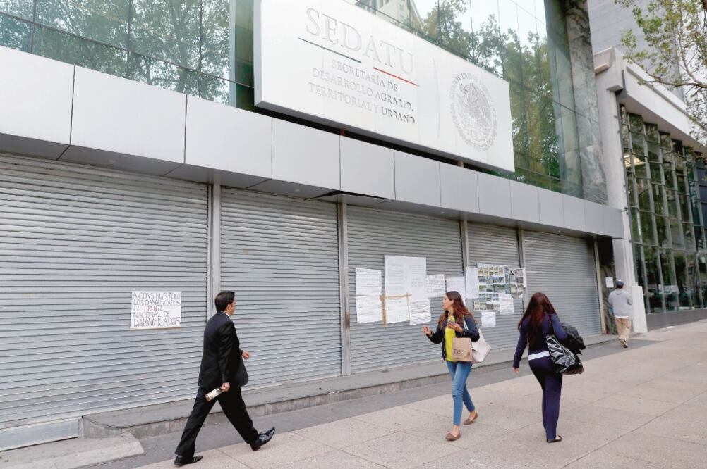 La sede de la Sedatu, localizada en avenida Paseo de la Reforma número 99, colonia Tabacalera, fue inhabilitada. (YADÍN XOLALPA. EL UNIVERSAL.)