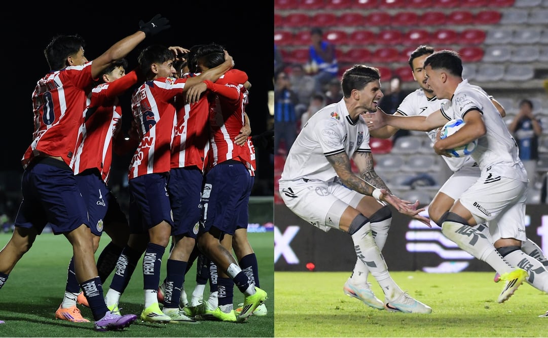 Chivas y Querétaro en festejo de gol, durante la Jornada 2 del Clausura 2026 - Foto: Imago7