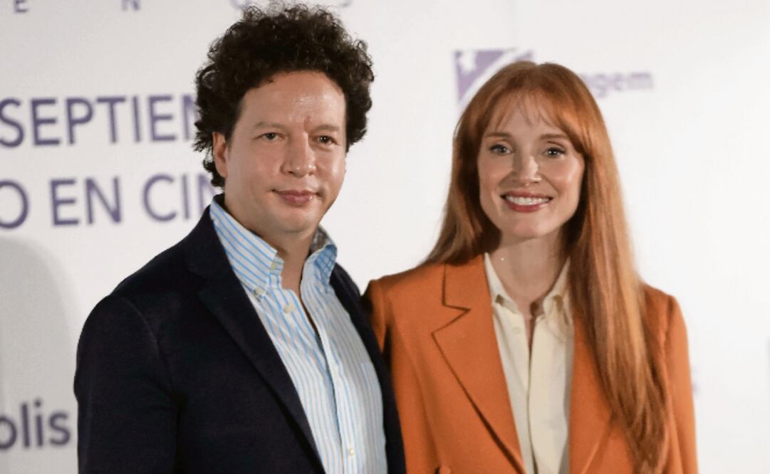 Michel Franco y Jessica Chastain planearon juntos el filme. Foto: Fernanda Rojas / EL UNIVERSAL