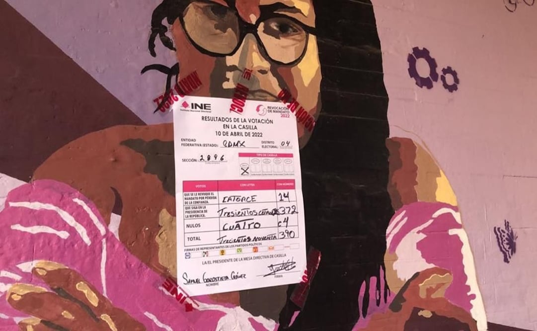 Resultado del conteo de votos en Iztapalapa. Foto: Especial