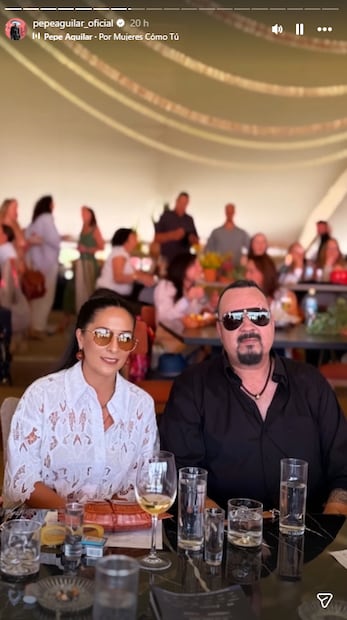 Aneliz Álvarez Alcalá y Pepe Aguilar en el Longines Global Champions Tour 2026.
Foto: Instagram