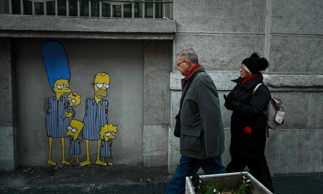 Los murales fueron realizados por el artista aleXsandro Palombo. Foto: AFP