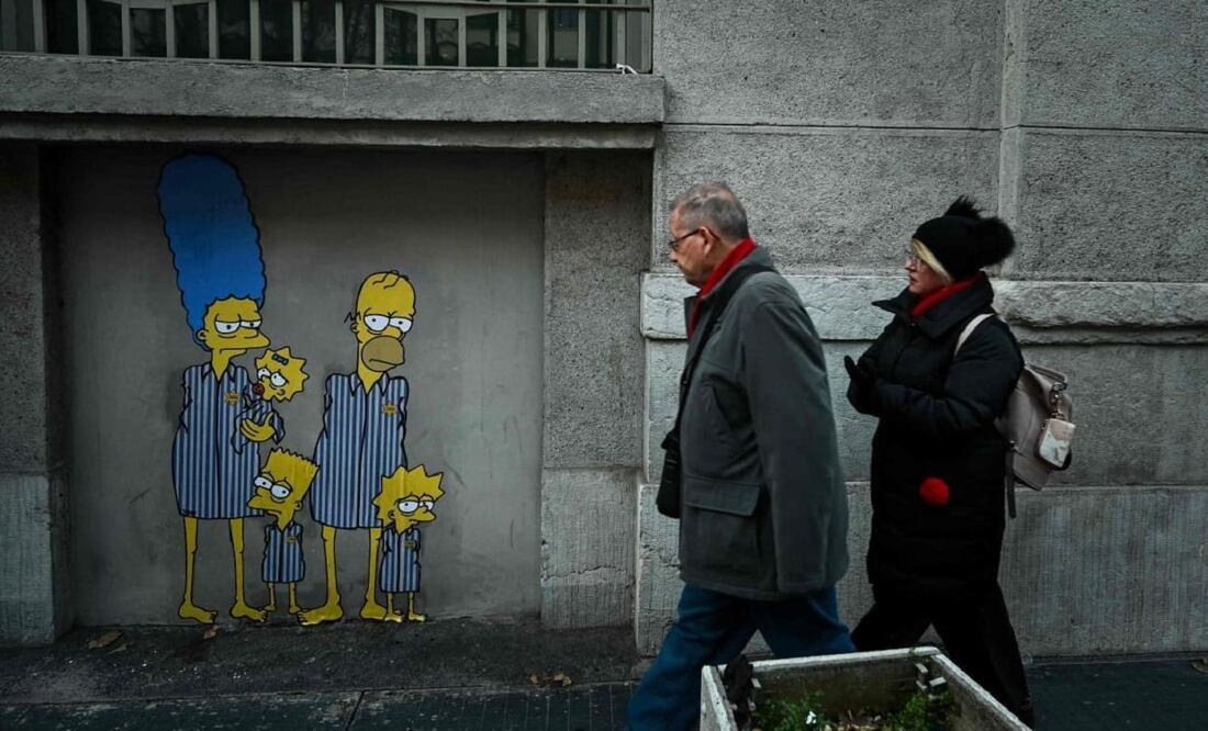 Los murales fueron realizados por el artista aleXsandro Palombo. Foto: AFP