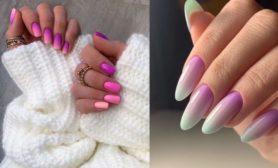 Las uñas ombré son una manicura ideal para llevar en verano / Foto: Pinterest
