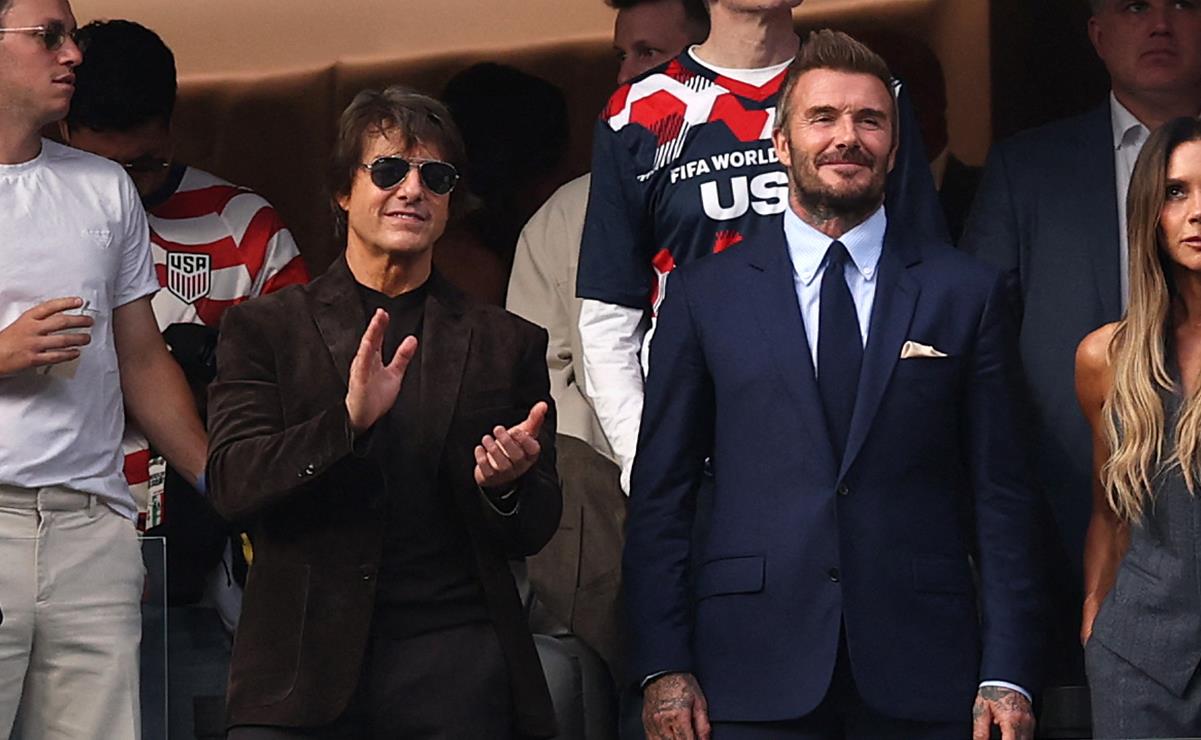David Beckam y Tom Cruise firman playera del América en inauguración del Mundial 2026