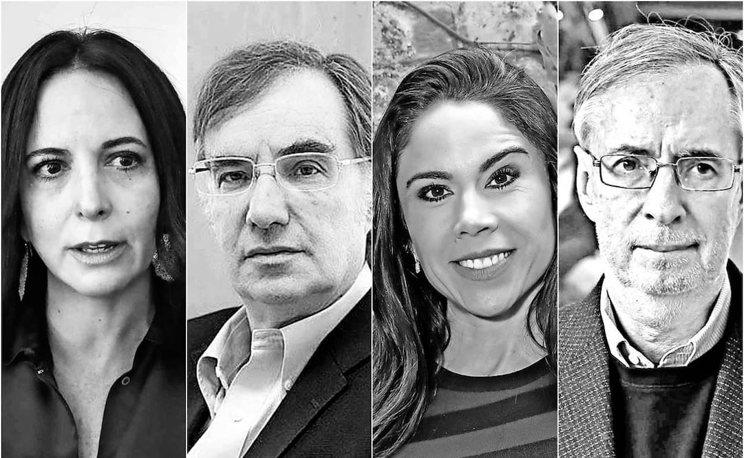 De izquierda a derecha: Mario Delgado, Marko Cortés, Alejandro Moreno y Dante Delgado. Fotos: Carlos Mejía/ EL UNIVERSAL-Cuartoscuro,