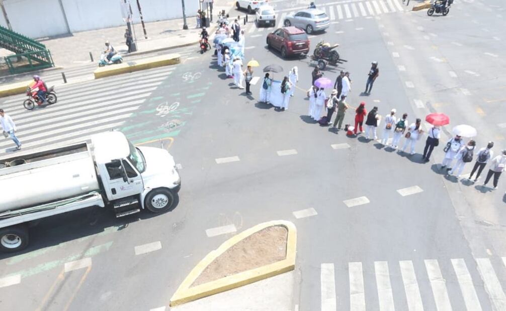 Bloqueo en Av Insurgentes. Foto: Especial