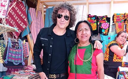 Tras su concierto, Bunbury conoce el trabajo de artesanas oaxaqueñas