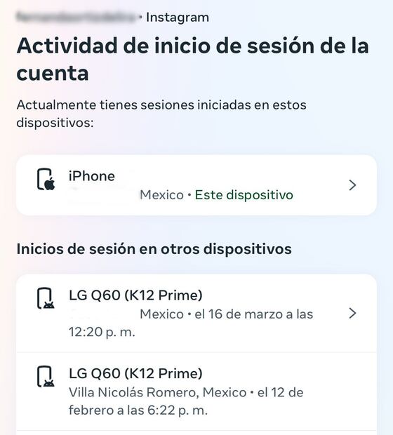 Instagram. Foto: Captura de pantalla