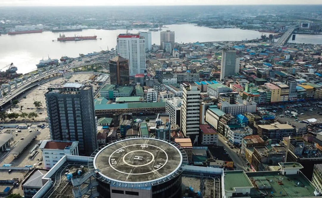 Vista aérea de Lagos, la ciudad más grande de Nigeria. Foto: La Nación