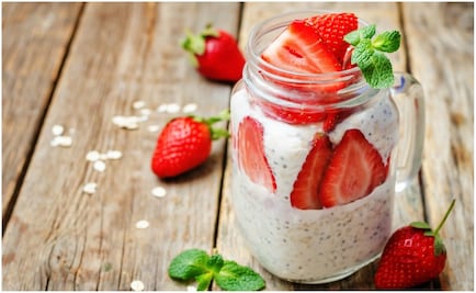 #RECETA Avena con chía y fresas 