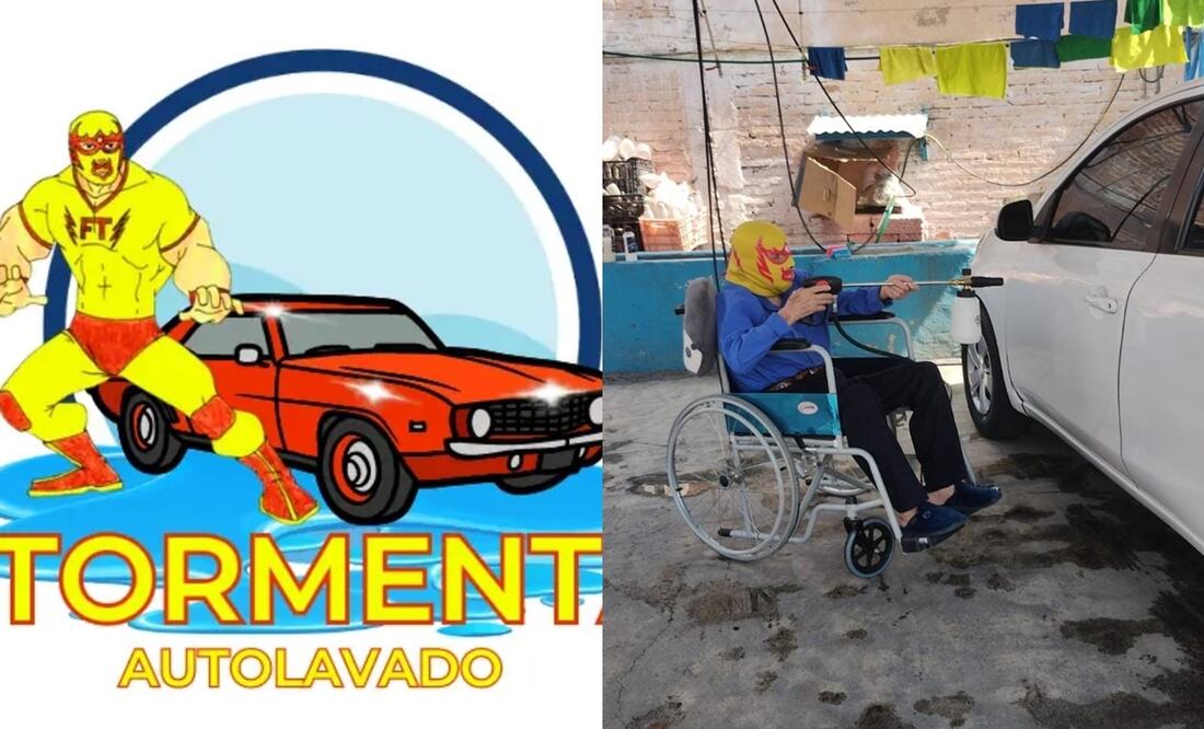 Fray Tormenta trabaja en su autolavado para costear sus problemas de salud