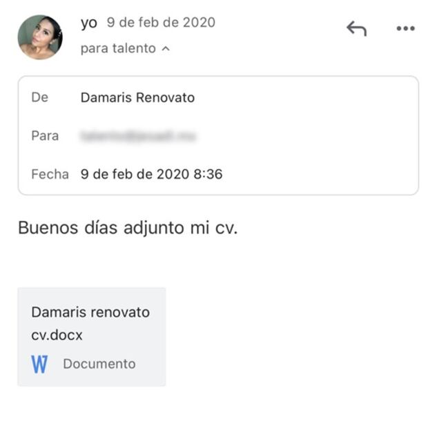 Envía su CV por dos años; se da cuenta que mandó su lista del súper