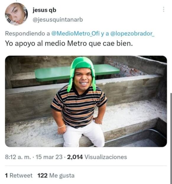Medio Metro se declara fan de AMLO: "el mejor presidente", afirma