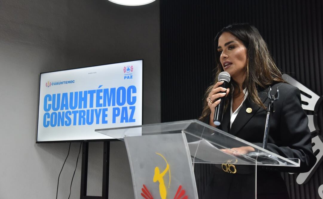 Alessandra Rojo de la Vega anuncia estrategia “Cuauhtémoc construye paz” (15/01/2025). Foto: Especial
