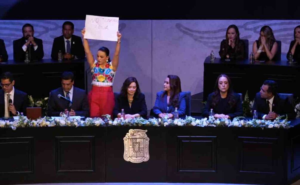 Protesta de regidora en Aguascalientes por Isabel Díaz Ayuso al recibir las llaves del estado el miércoles 6 de mayo de 2026/ Captura de pantalla