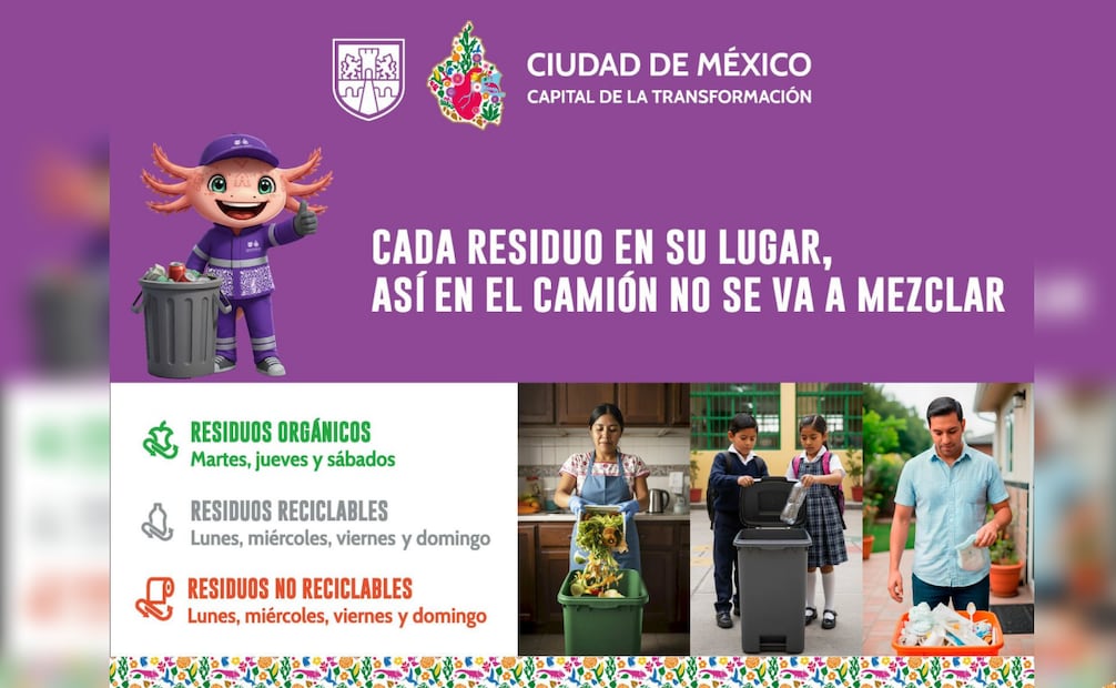 Julia Álvarez Icaza informó que el gobierno capitalino se alista para que el primero de enero de 2026, inicie el nuevo proceso de recolección de basura.
Foto: Especial.