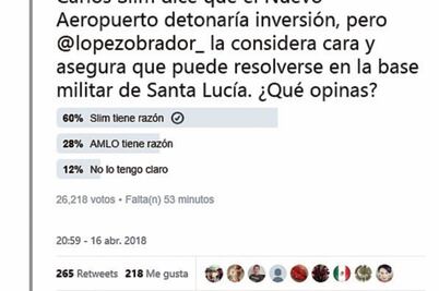 En sondeo apoyan a Slim sobre el aeropuerto