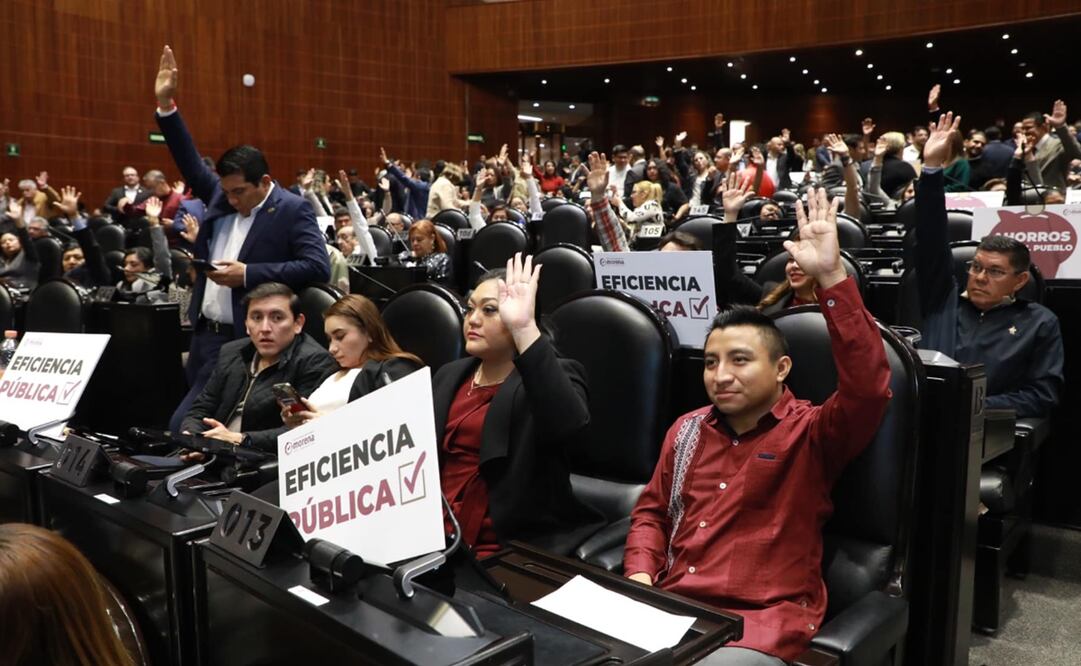 Diputados de Morena, en la sesión del miércoles. Foto: Vía X.