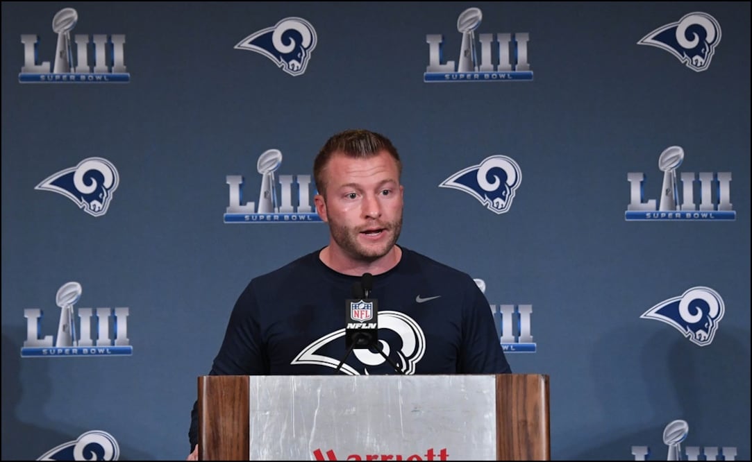 Sean McVay, head coach de los Rams. Foto: Reuters