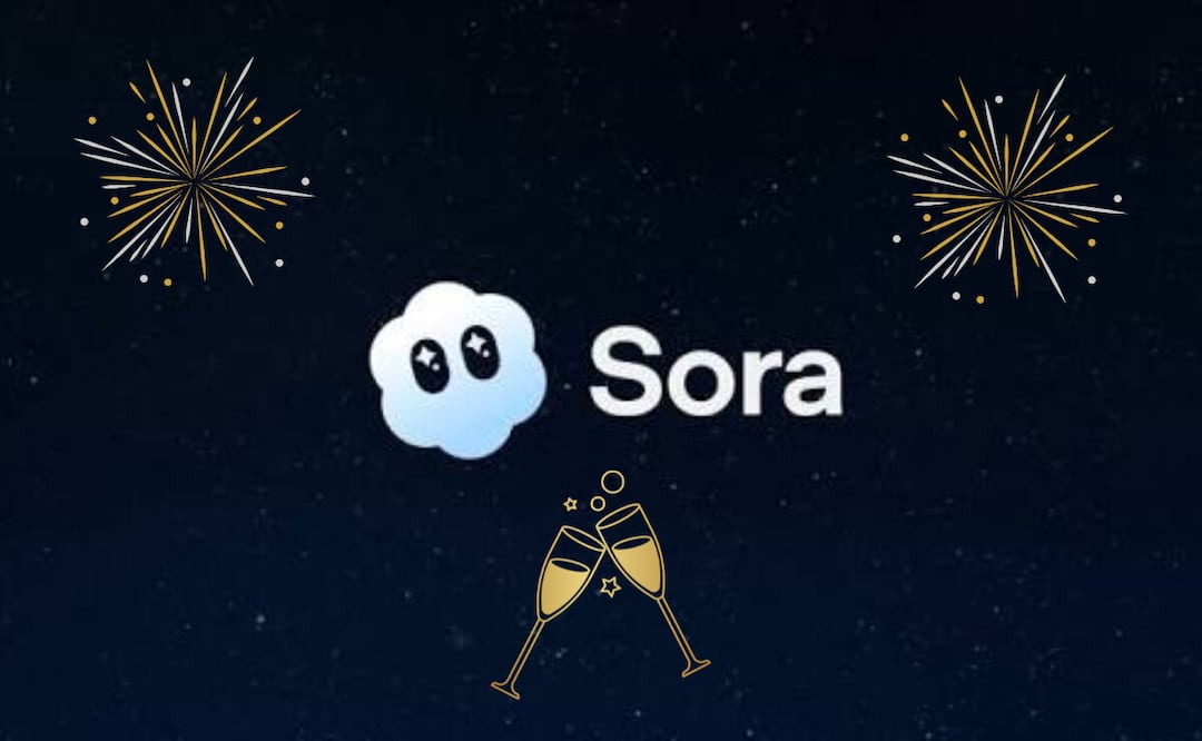 Con Sora deja volar tu imaginación y crea lindos videos con temática de Año Nuevo. Foto: Especial