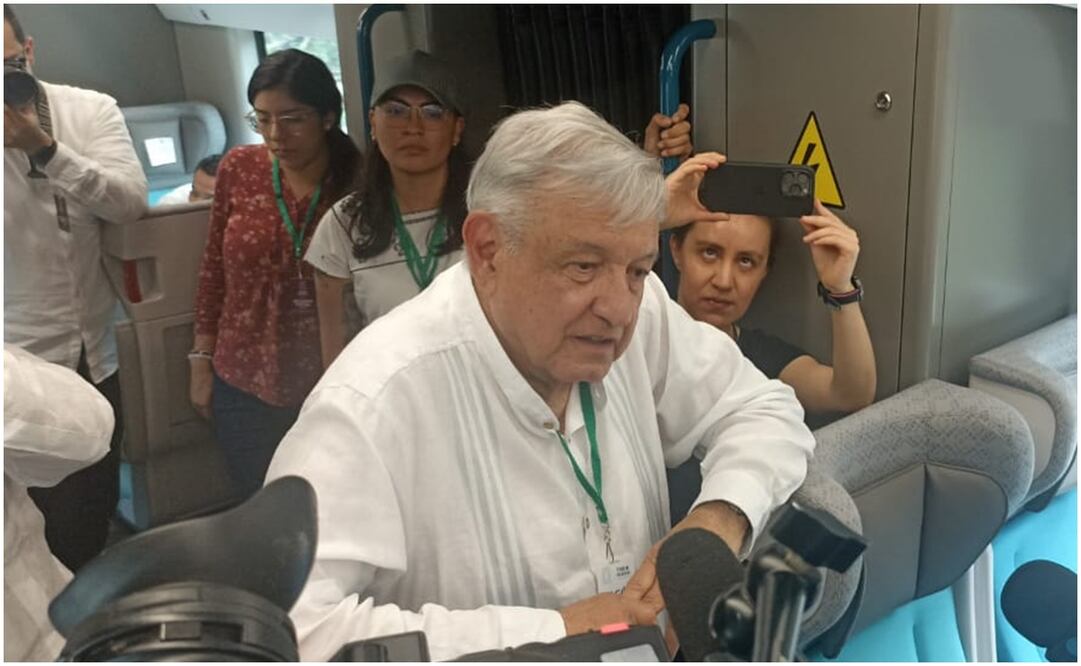 AMLO en la inauguración del Tren Maya. Foto: Pedro Villa y Caña/ EL UNIVERSAL