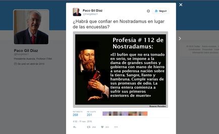 Bromean Gil Díaz y FCH con presunta profecía de Nostradamus sobre Trump