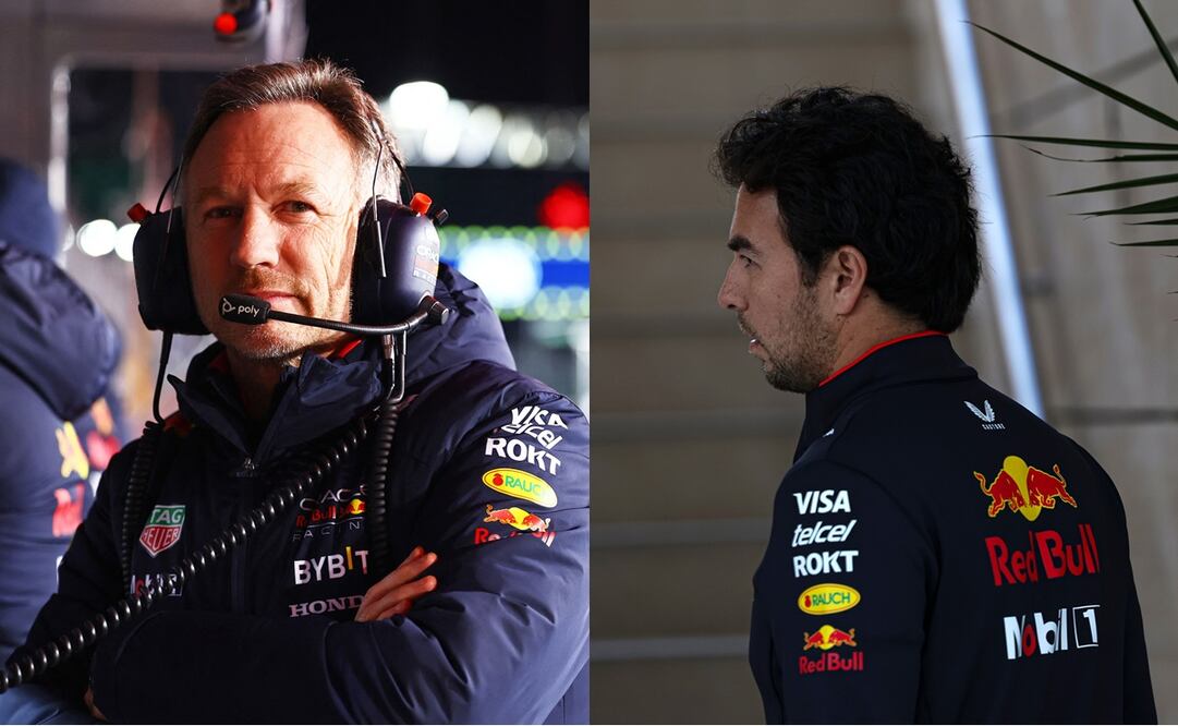 Christian Horner y "Checo" Pérez en las actividades del Gran Premio de Qatar - Fotos: AFP y EFE