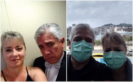Así vive matrimonio mexicano cuarentena en crucero por coronavirus
