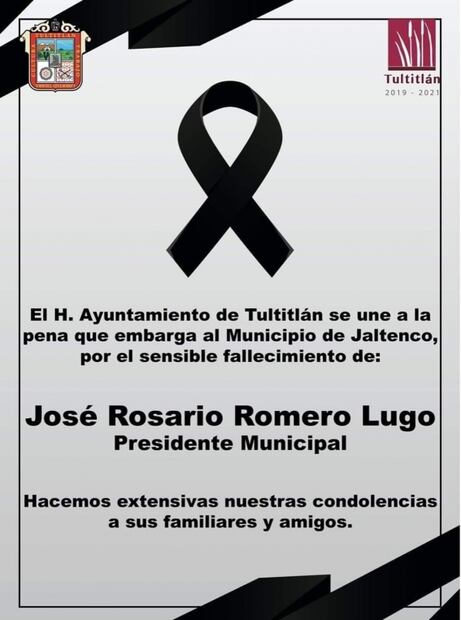 Fallece por Covid-19 José Rosario Romero Lugo, presidente municipal de Jaltenco