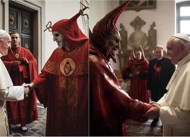 ¿De dónde viene la foto del supuesto saludo del Papa Francisco a sacerdotes satánicos?