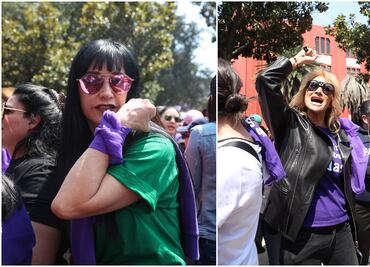 Adela Micha y Susana Zabaleta se suman a la marcha del 8M