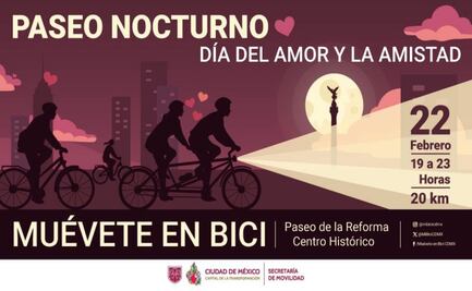 Asiste al Paseo Nocturno “Muévete en Bici” este 22 de febrero; habrá actividades físicas y música