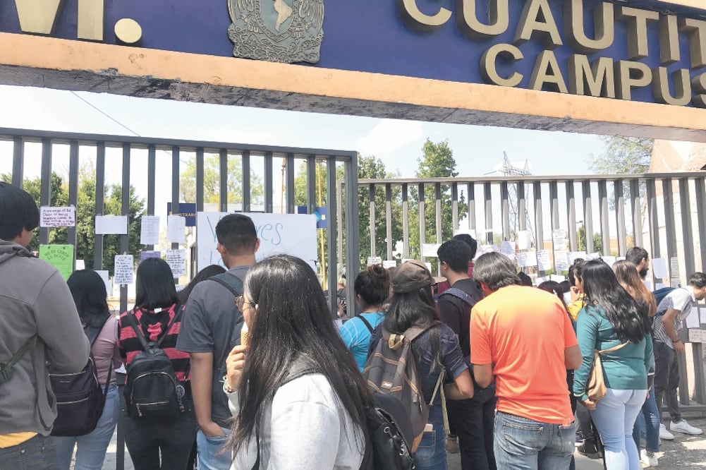 El paro indefinido afecta a cerca de 7 mil alumnos del Campo 1, de la FES Cuautitlán, mientras que ayer las clases se desarrollaron con normalidad en el Campo 4. Foto: REBECA JIMÉNEZ. EL UNIVERSAL