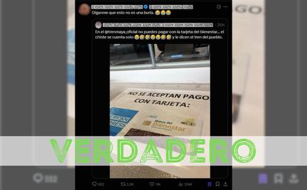 Verdadero: La tarjeta del Banco del Bienestar no es aceptada en el Tren Maya